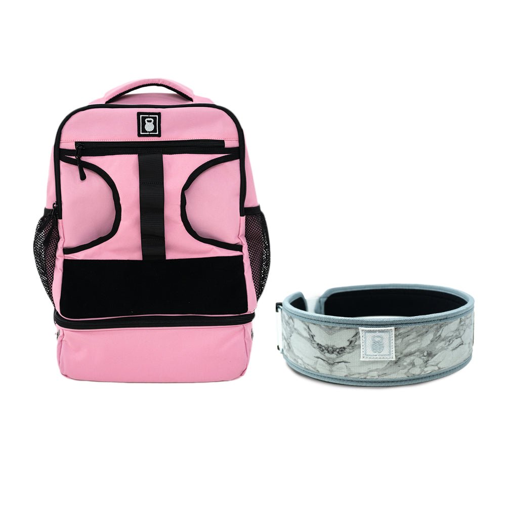 3" White Marble Belt & Backpack 3.0 Bundle