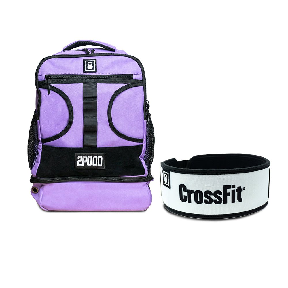 4" CrossFit White Belt & Backpack 3.0 Bundle - 2POOD