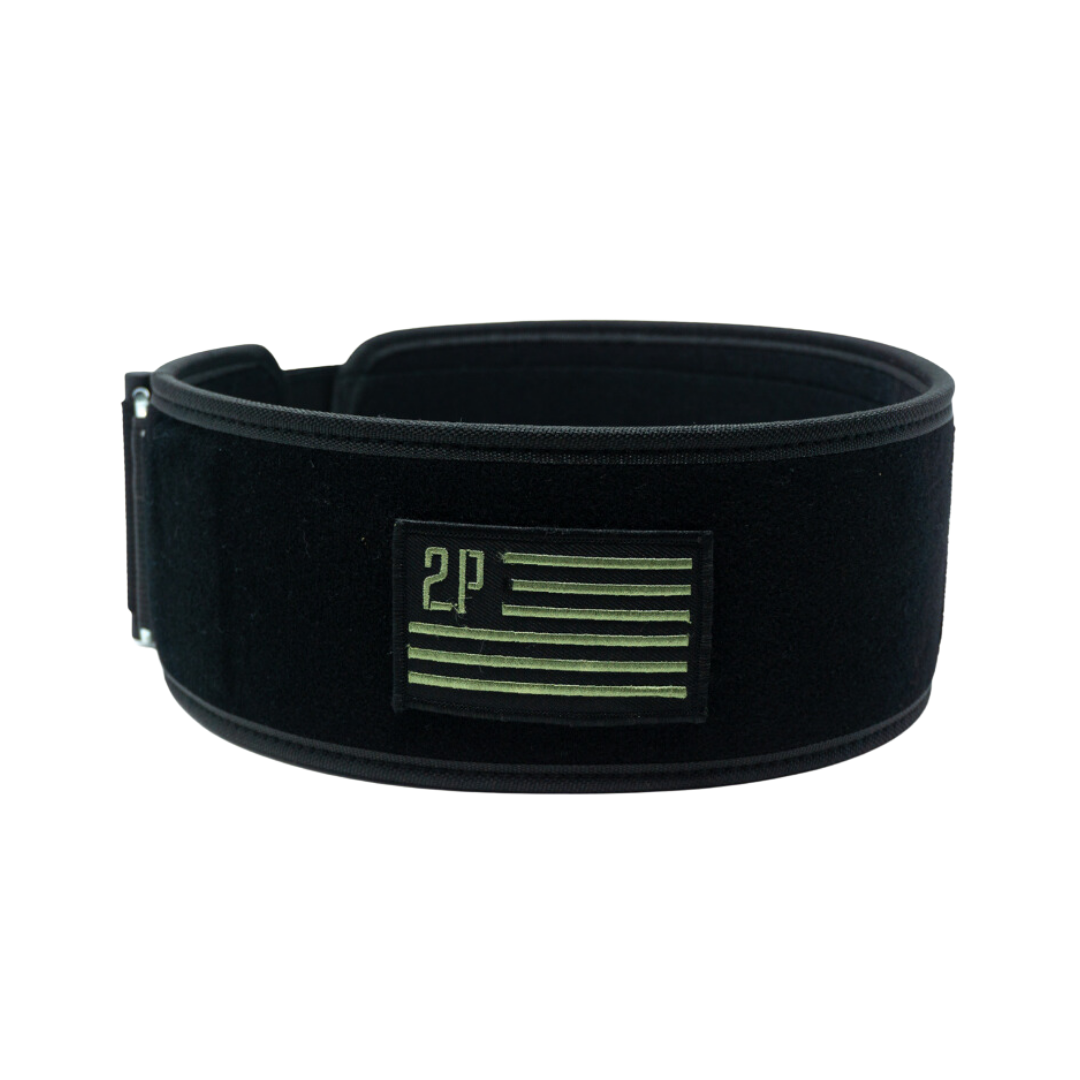 Green Velcro Patch 4 Weightlifting Belt