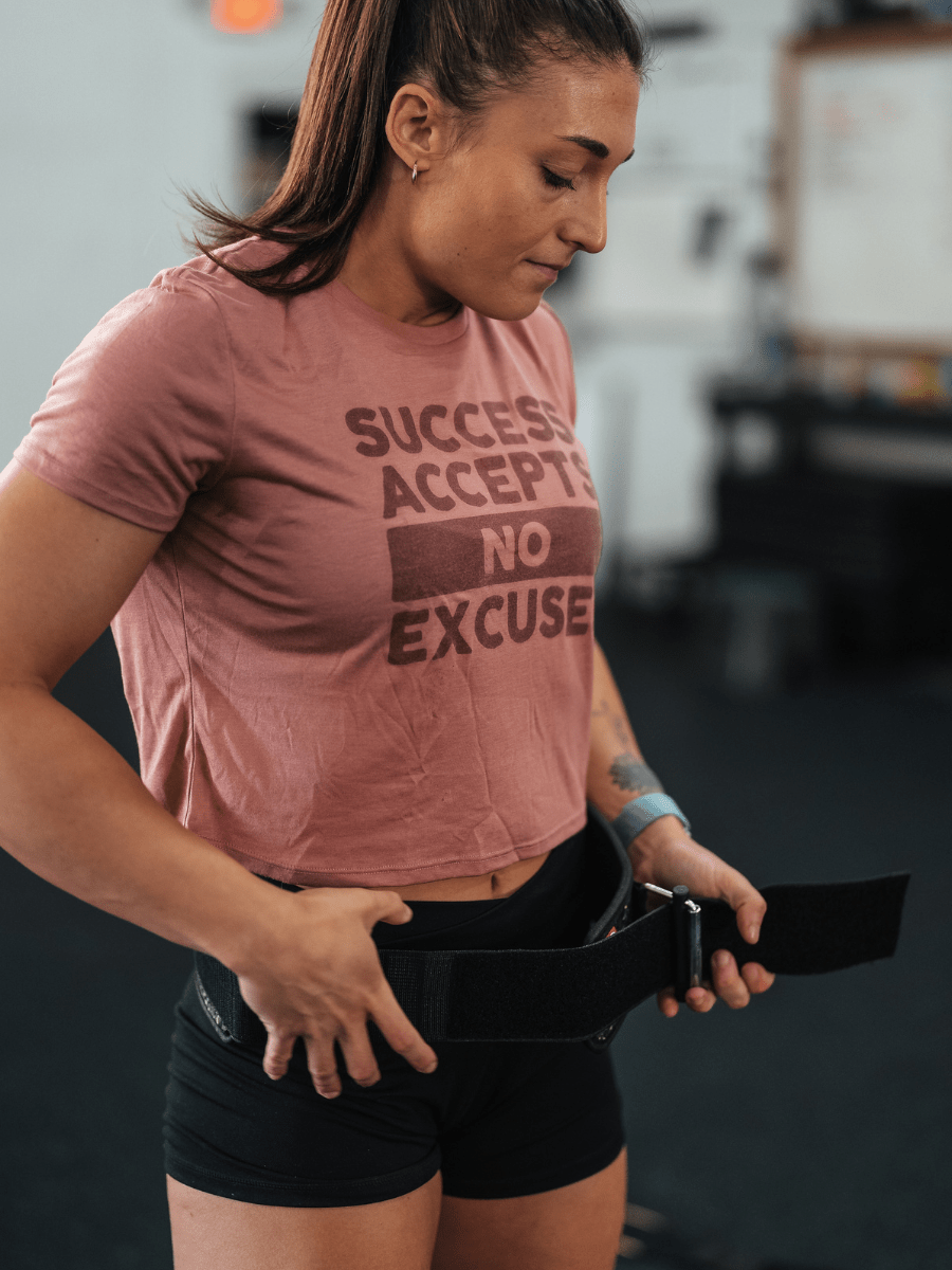 Success Accepts No Excuses Crop Top - 2POOD