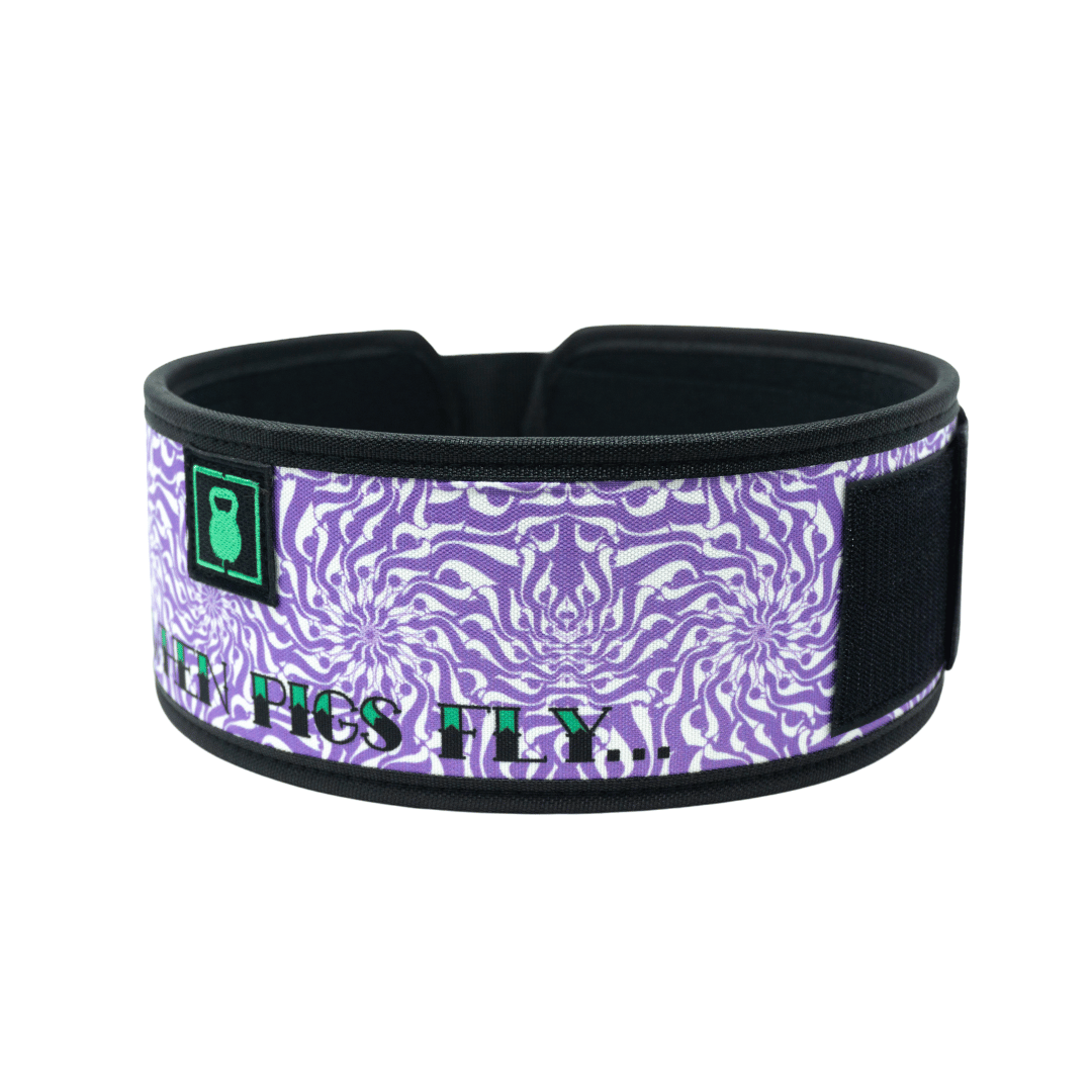 When Pigs Fly by Danielle Brandon 4" Weightlifting Belt - 2POOD