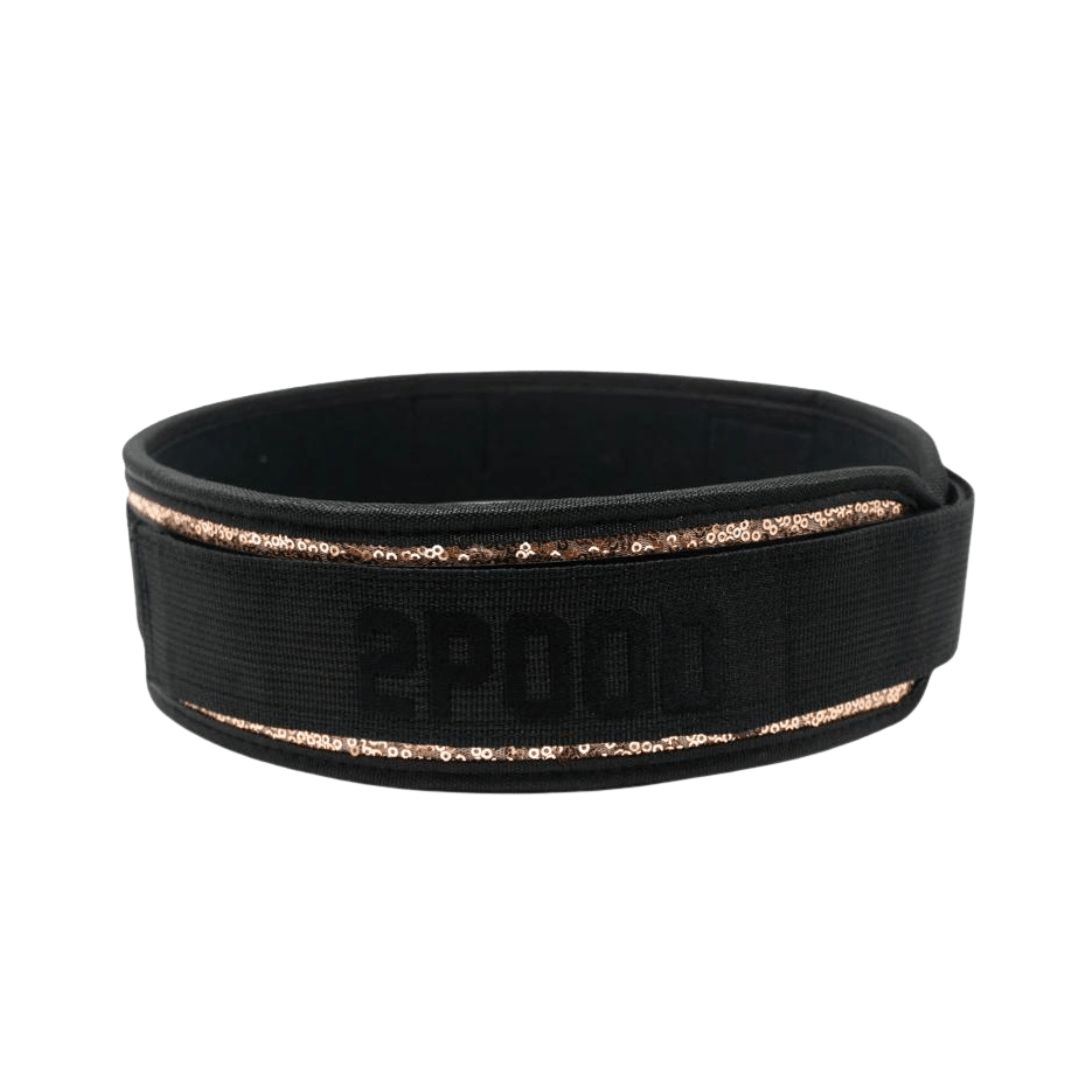 3" Petite Classy Bling Rose Gold Weightlifting Belt - 2POOD