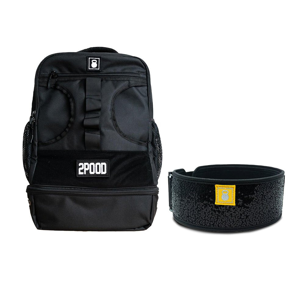 4" Black Magic (sparkle) Belt & Backpack 3.0 Bundle - 2POOD