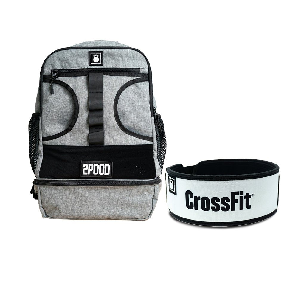 4" CrossFit White Belt & Backpack 3.0 Bundle - 2POOD