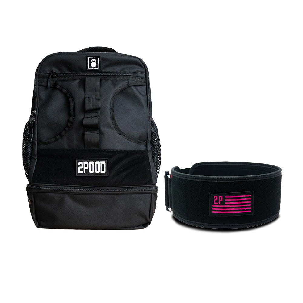 4" Pink Velcro Patch Belt & Backpack 3.0 Bundle - 2POOD