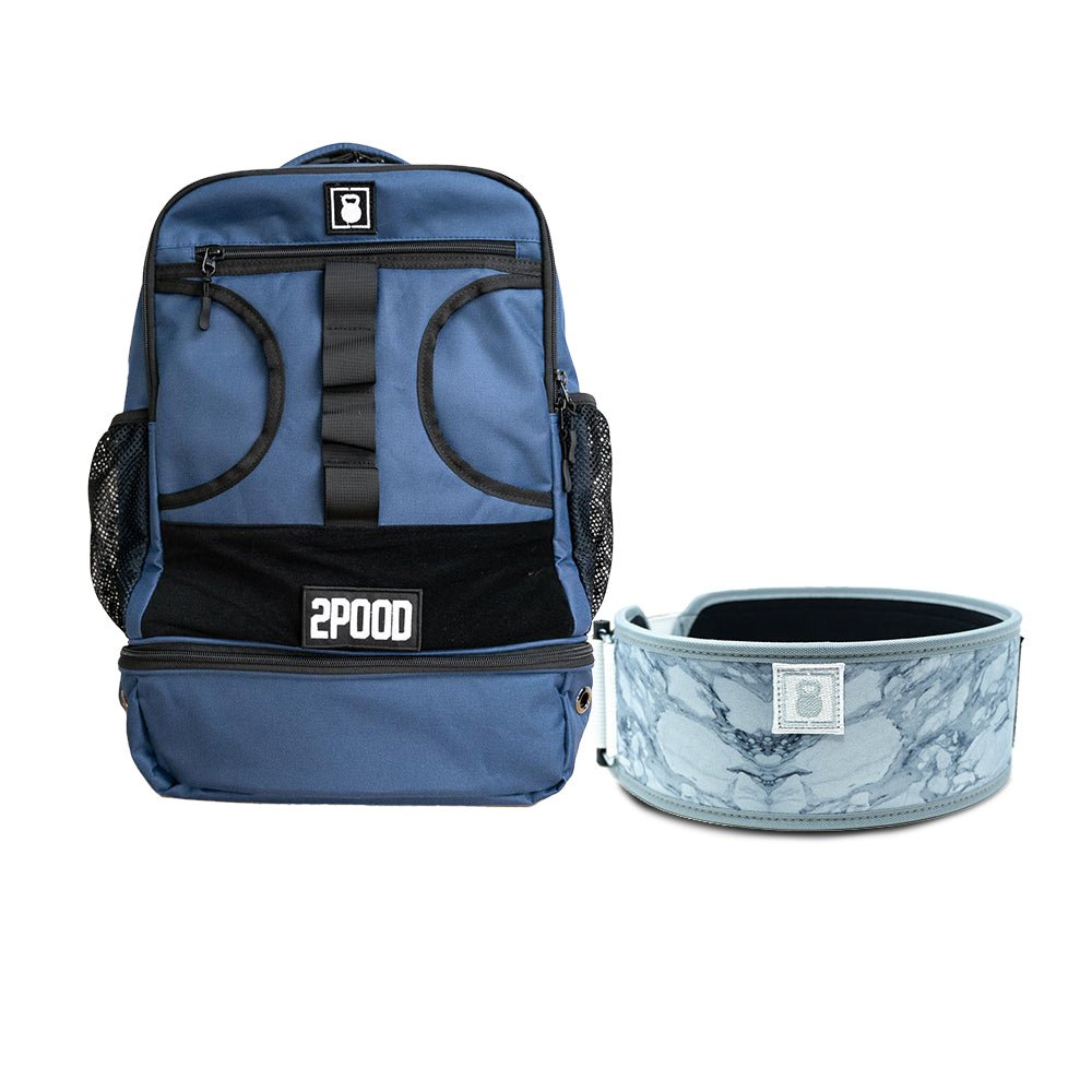 4" White Marble Belt & Backpack 3.0 Bundle - 2POOD