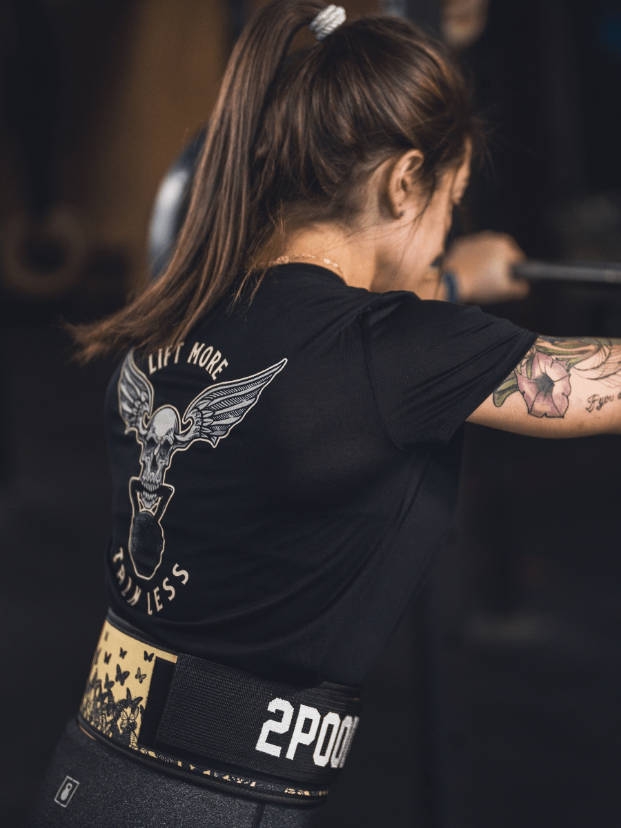 Black Lift More Talk Less Crop Top - 2POOD