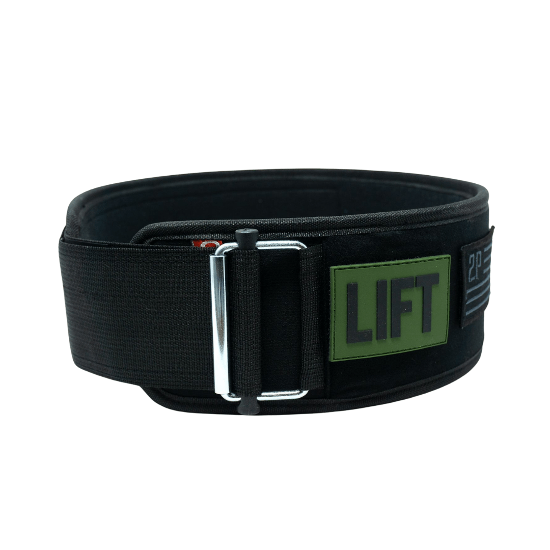 Black Velcro Patch 4" Weightlifting Belt - 2POOD