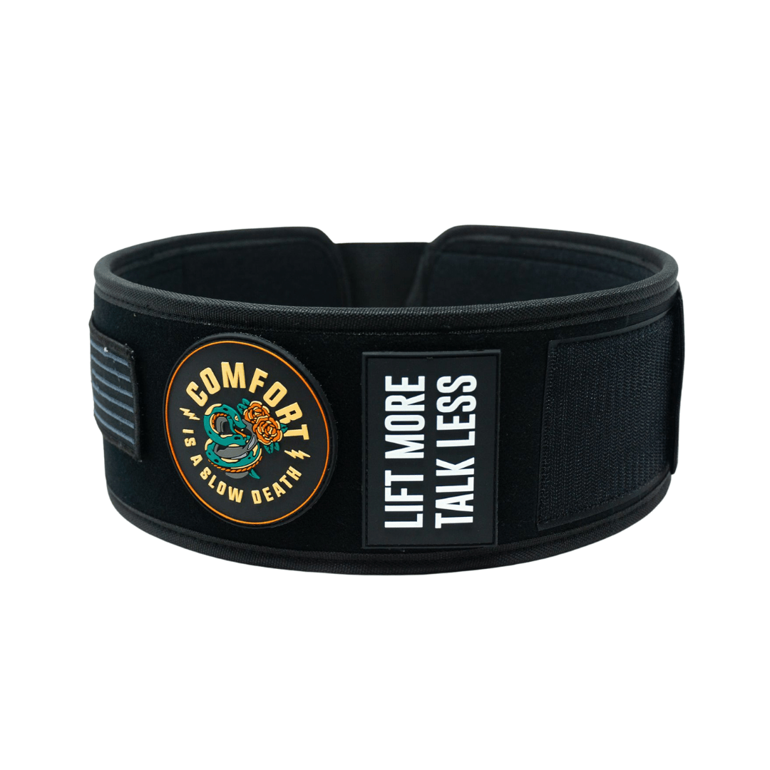 Black Velcro Patch 4" Weightlifting Belt - 2POOD
