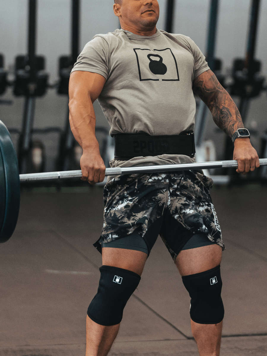 Grey Kettlebell Patch T-Shirt - 2POOD