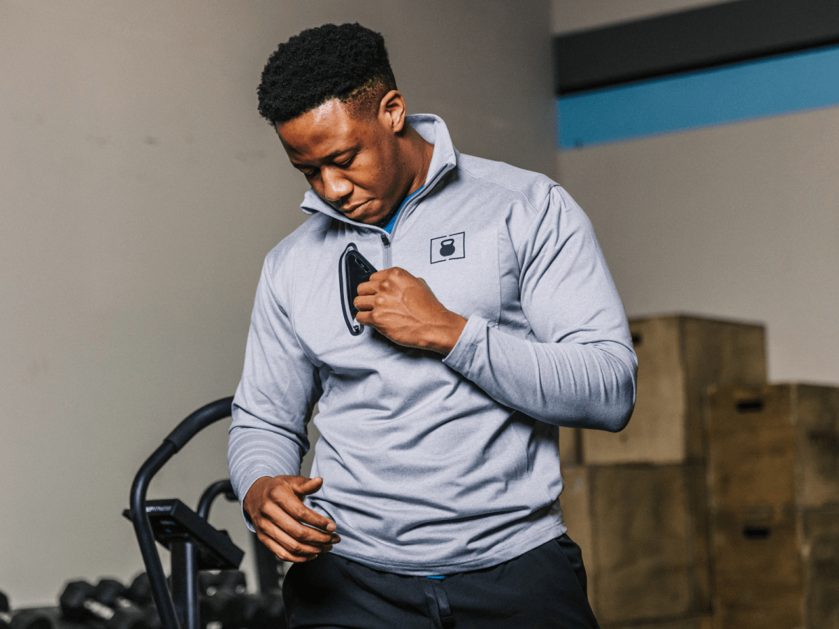 Steel White Performance Half Zip - 2POOD