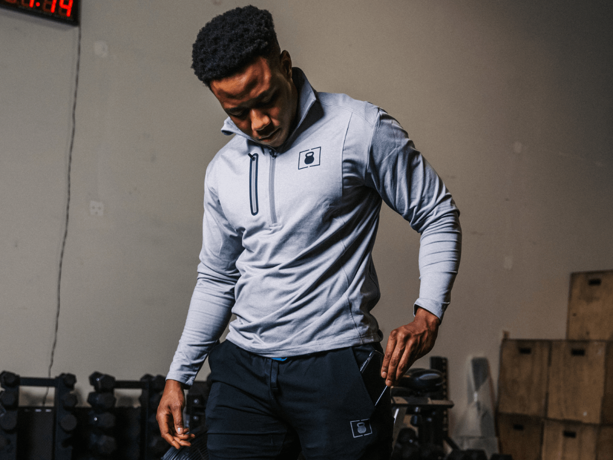 Steel White Performance Half Zip - 2POOD