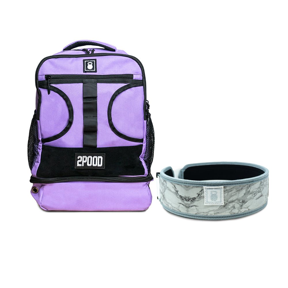 3" White Marble Belt & Backpack 3.0 Bundle - 2POOD