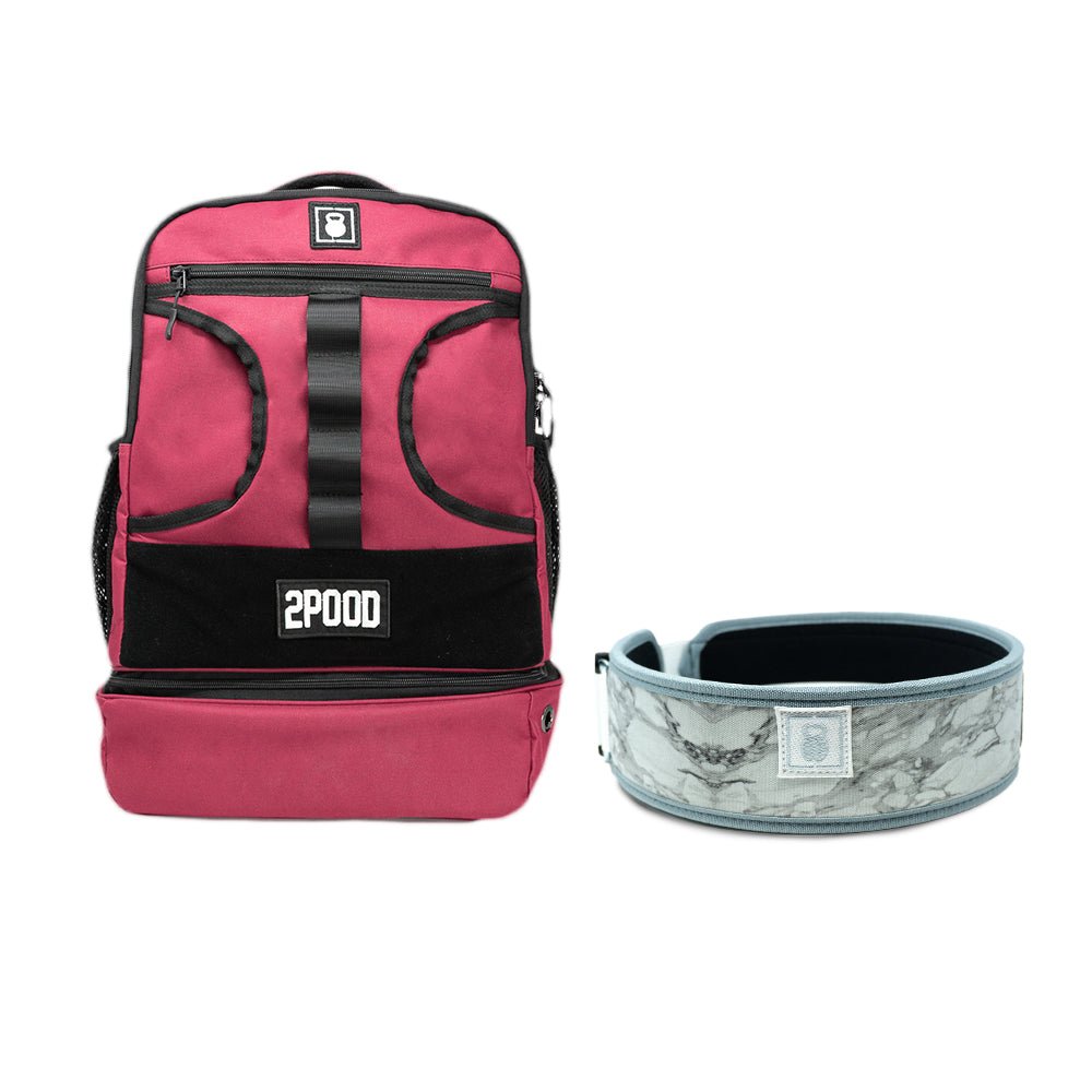3" White Marble Belt & Backpack 3.0 Bundle