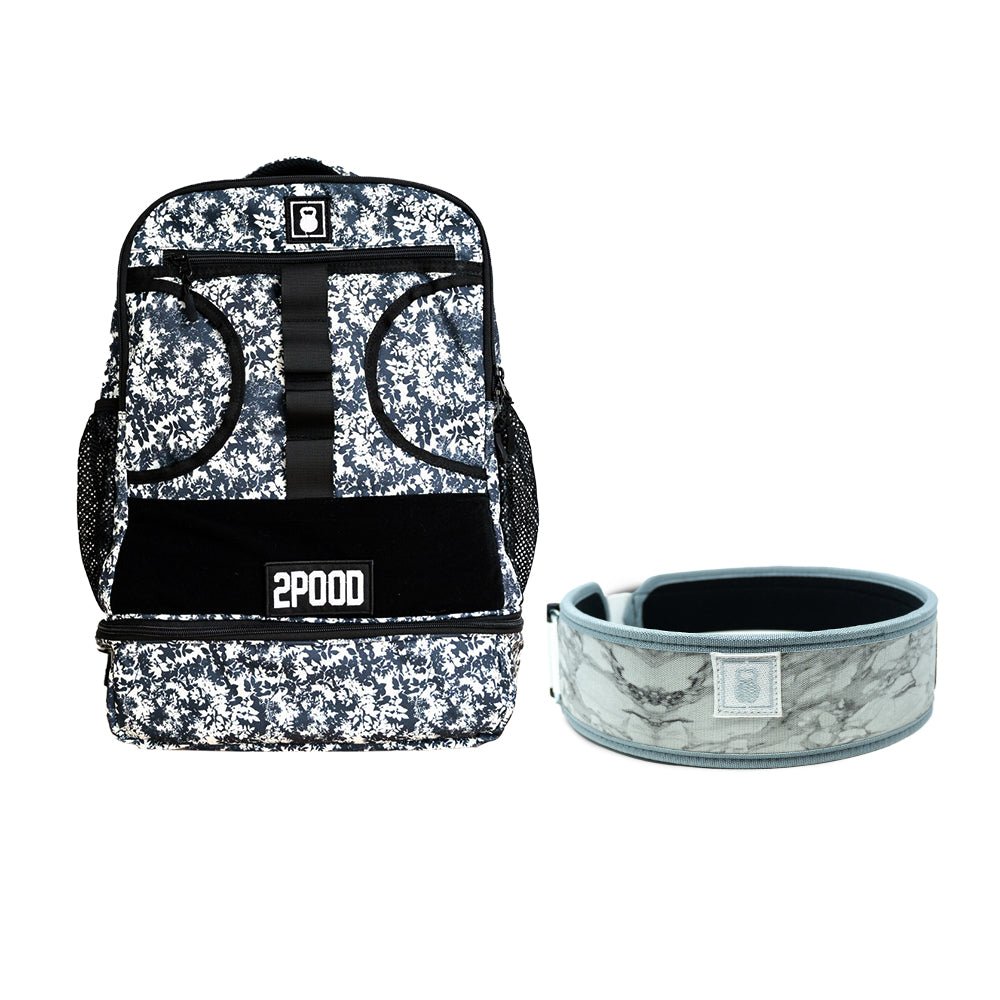 3" White Marble Belt & Backpack 3.0 Bundle - 2POOD