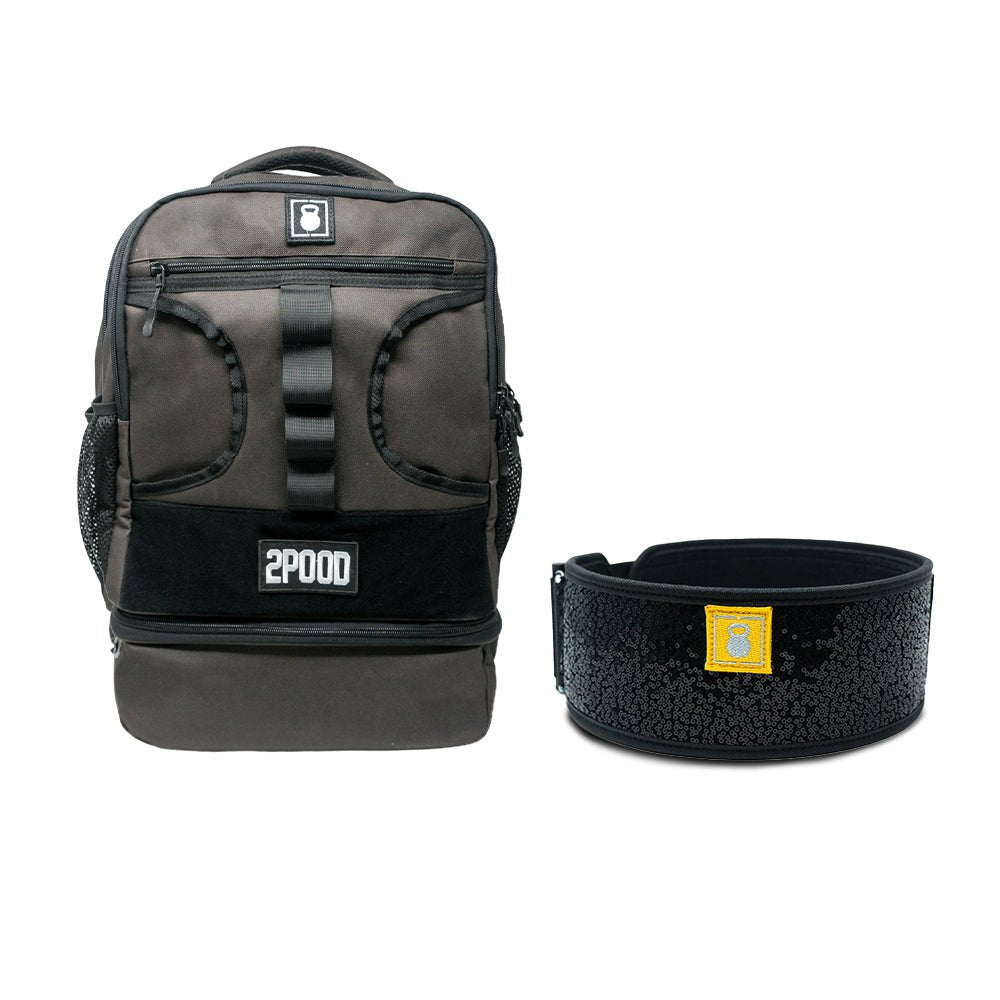 4" Black Magic (sparkle) Belt & Backpack 3.0 Bundle