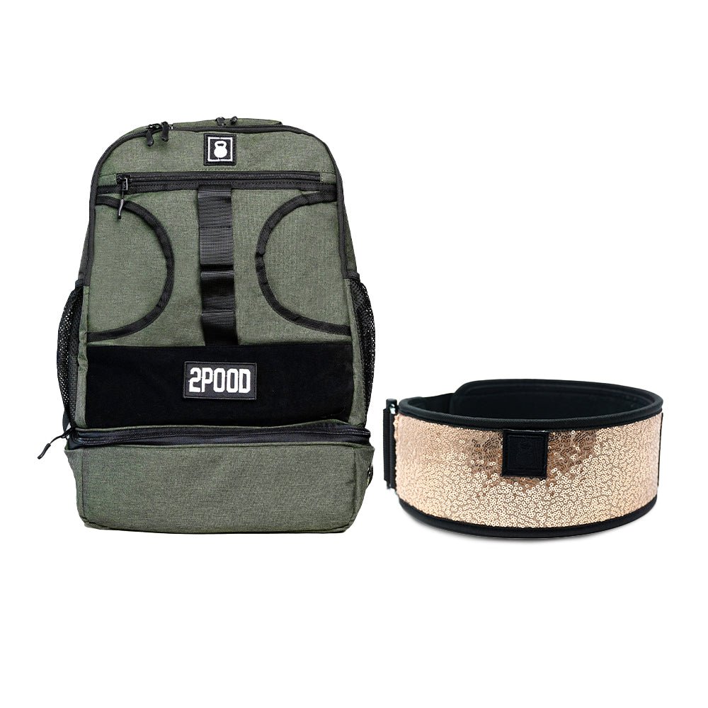 4" Classy Bling Rose Gold Belt & Backpack 3.0 Bundle