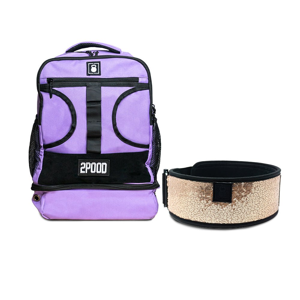 4" Classy Bling Rose Gold Belt & Backpack 3.0 Bundle - 2POOD