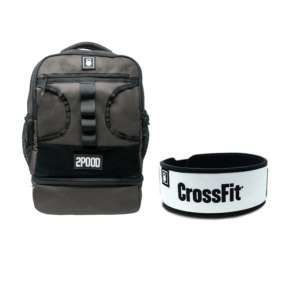 4" CrossFit White Belt & Backpack 3.0 Bundle