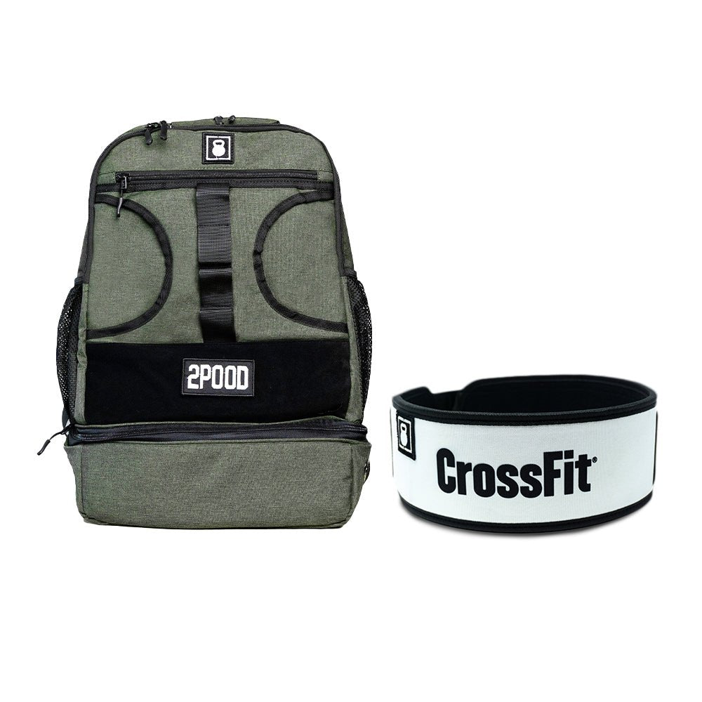 4" CrossFit White Belt & Backpack 3.0 Bundle