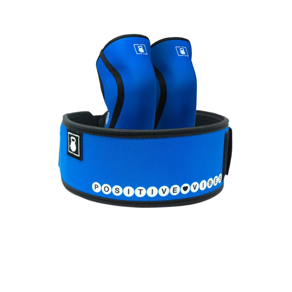 4" Positive Vibes by Alexis Raptis Belt & Knee Sleeves Bundle