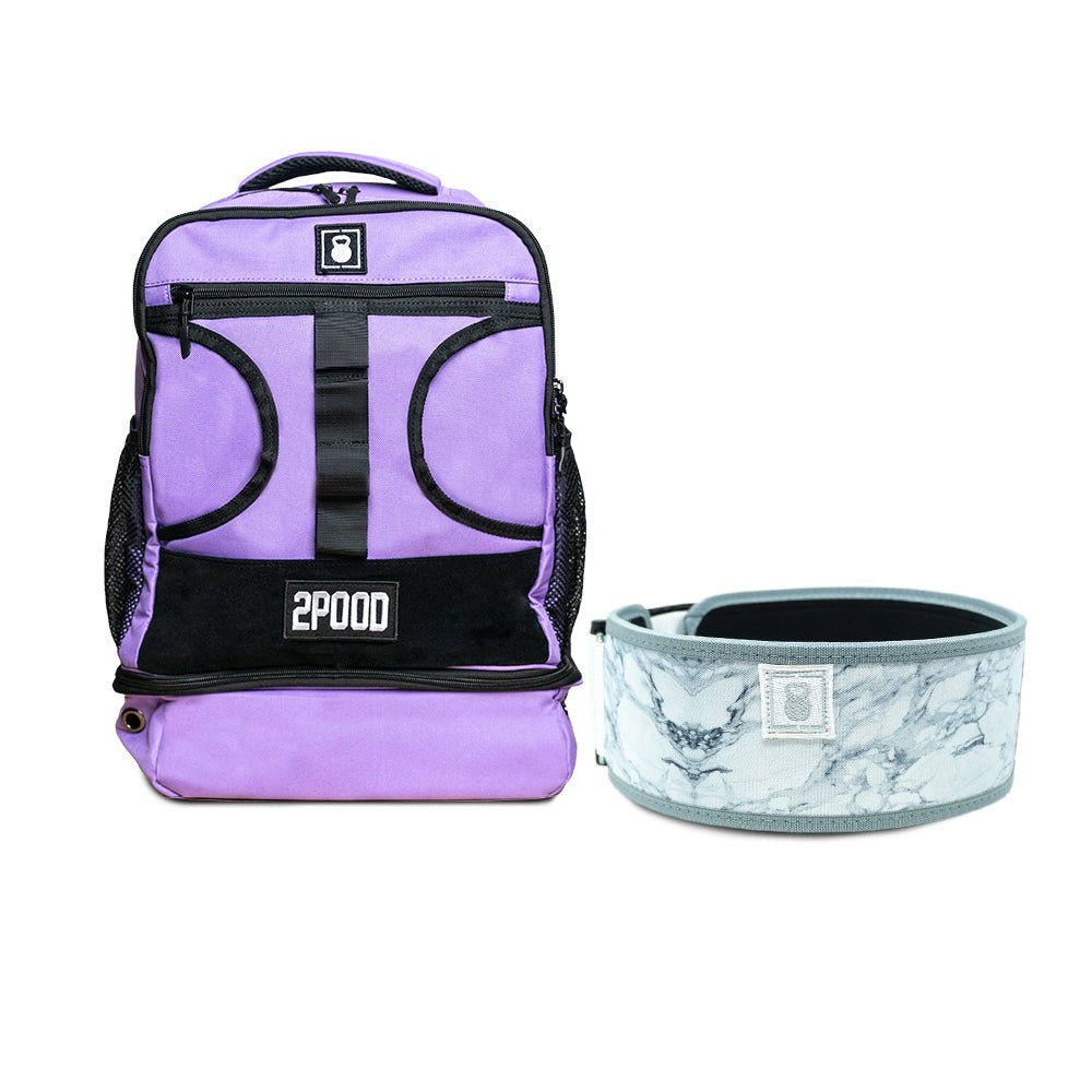 4" White Marble Belt & Backpack 3.0 Bundle