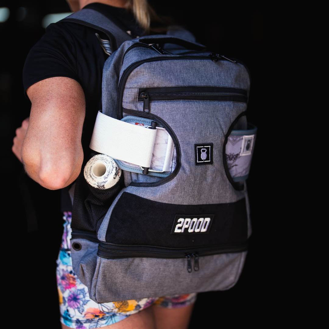 Gym backpack with belt holder sales