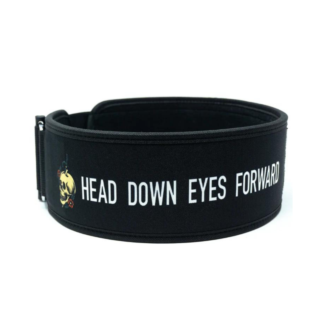 Head Down Eyes Forward by Mattie Rogers 4" Weightlifting Belt - 2POOD