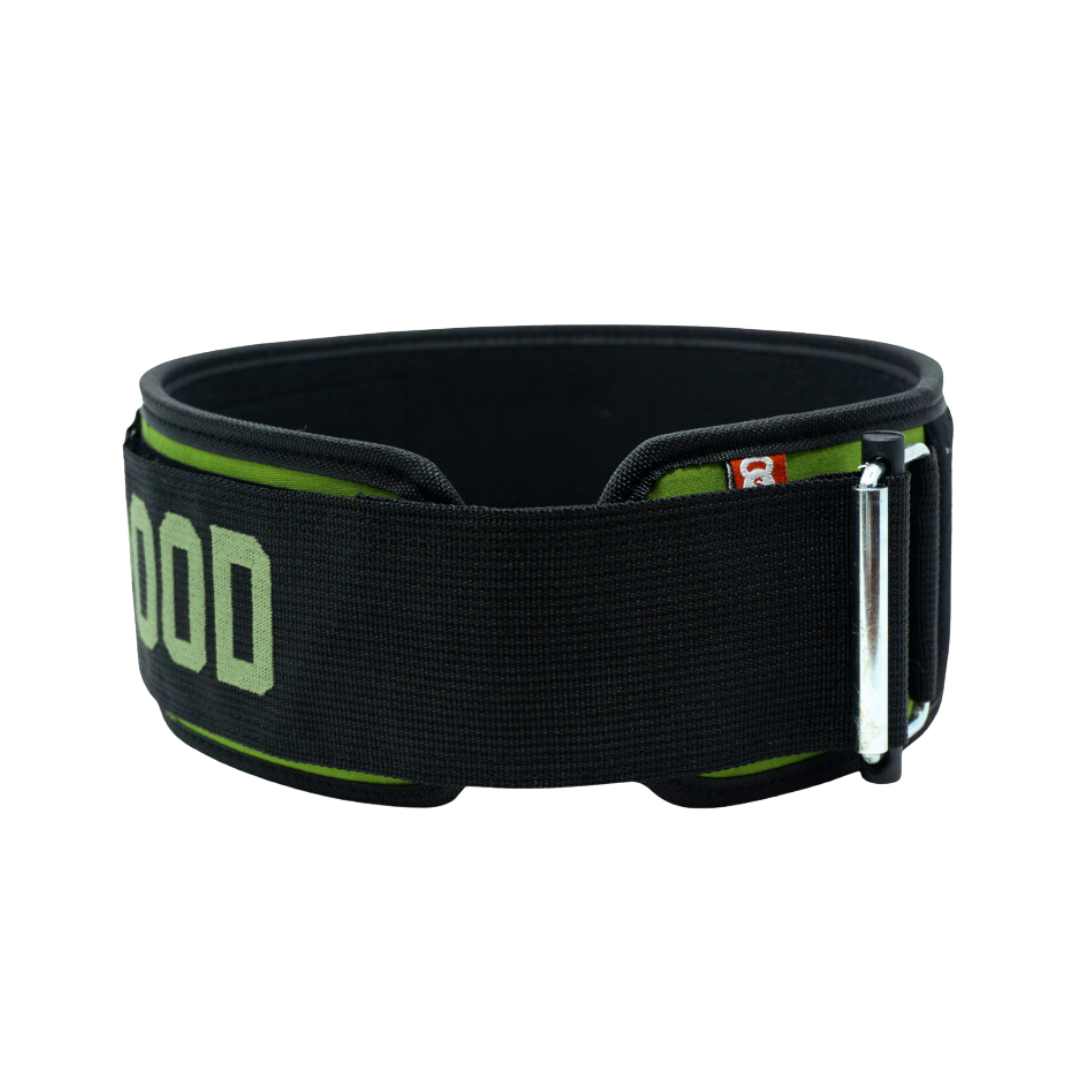 Green Velcro Patch 4&quot; Weightlifting Belt - 2POOD