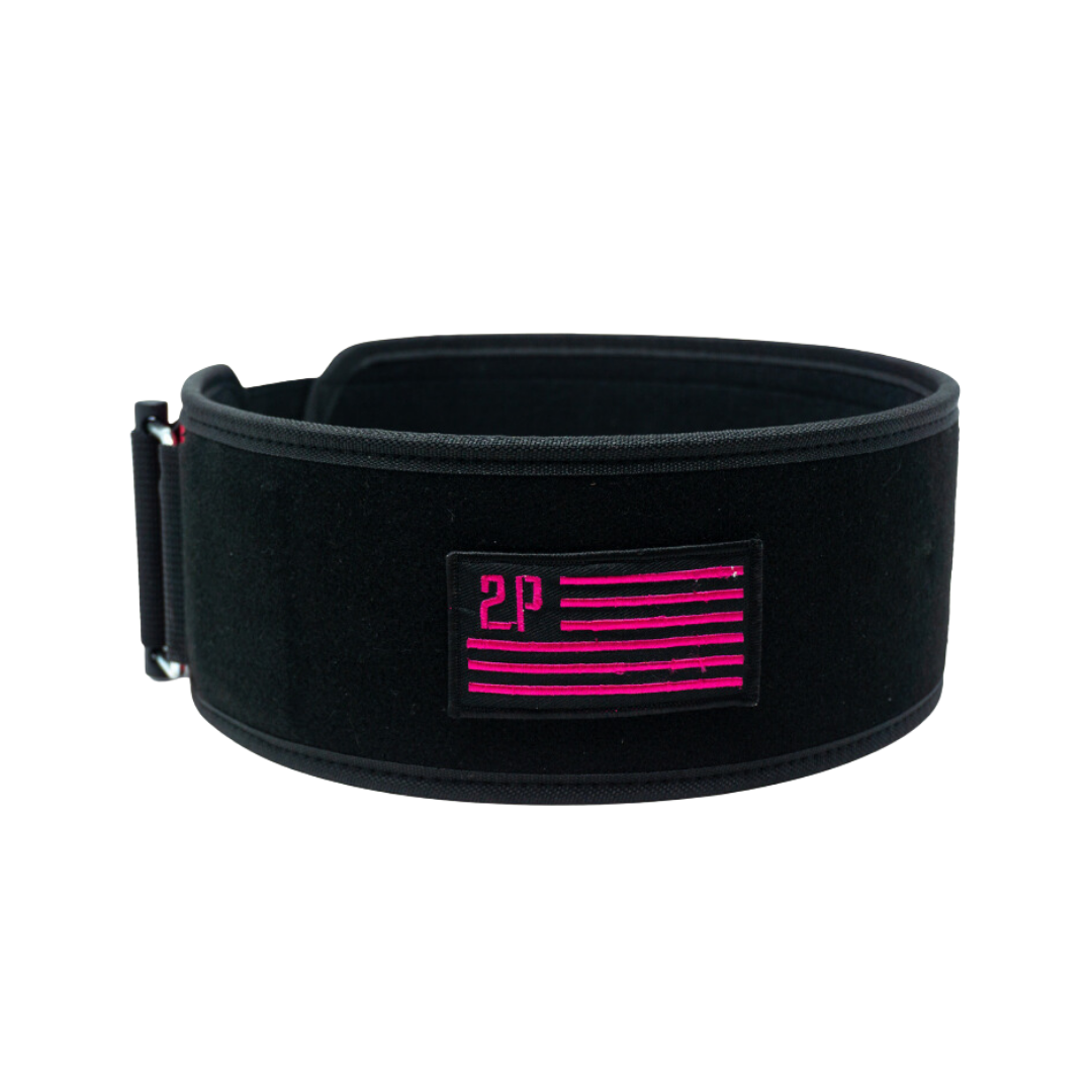 Pink Velcro Patch 4" Weightlifting Belt - 2POOD