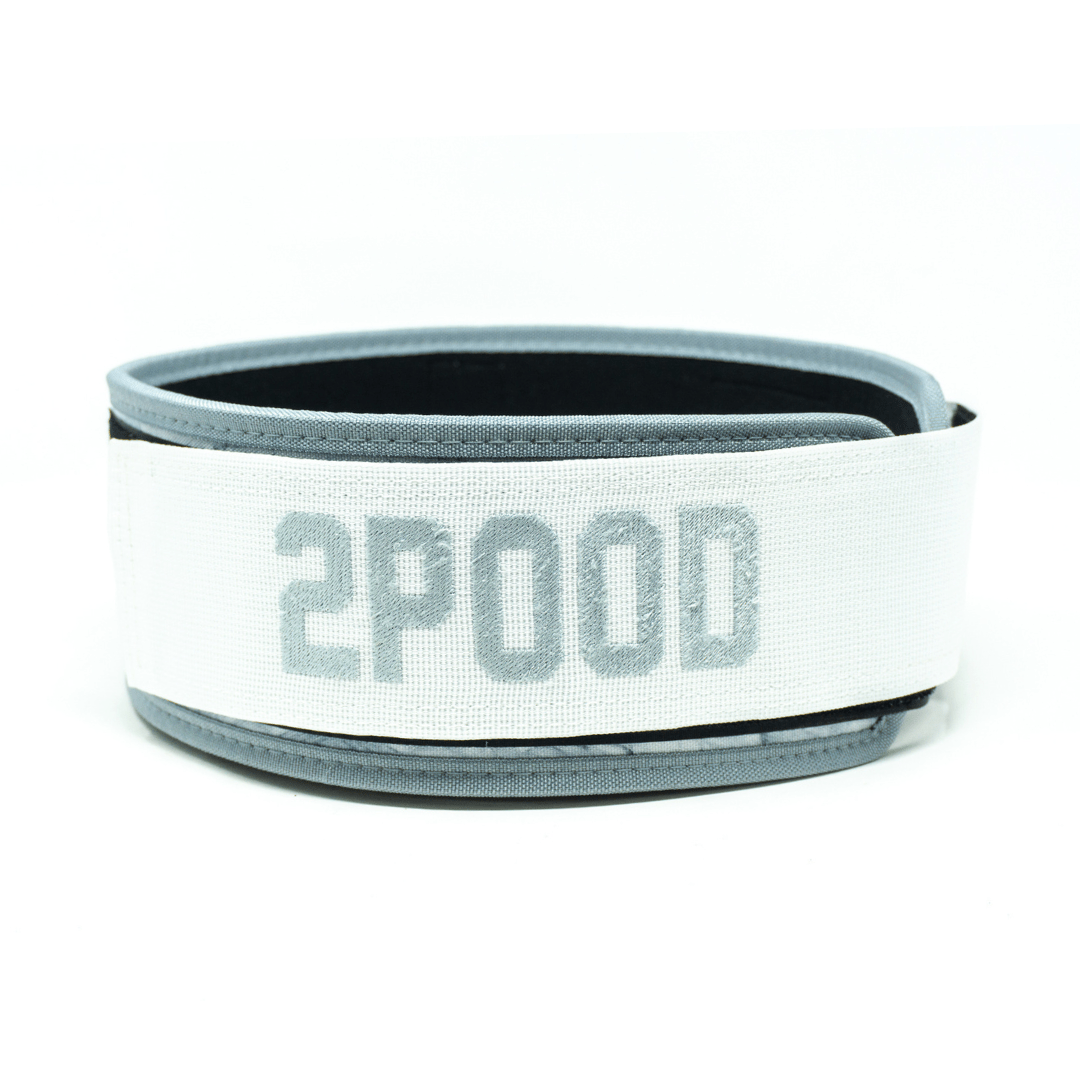 White Marble 4" Weightlifting Belt