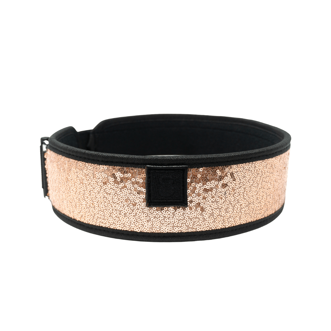 3&quot; Petite Classy Bling Rose Gold Weightlifting Belt - 2POOD