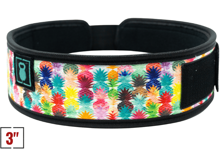3" Petite Pineapple Weightlifting Belt