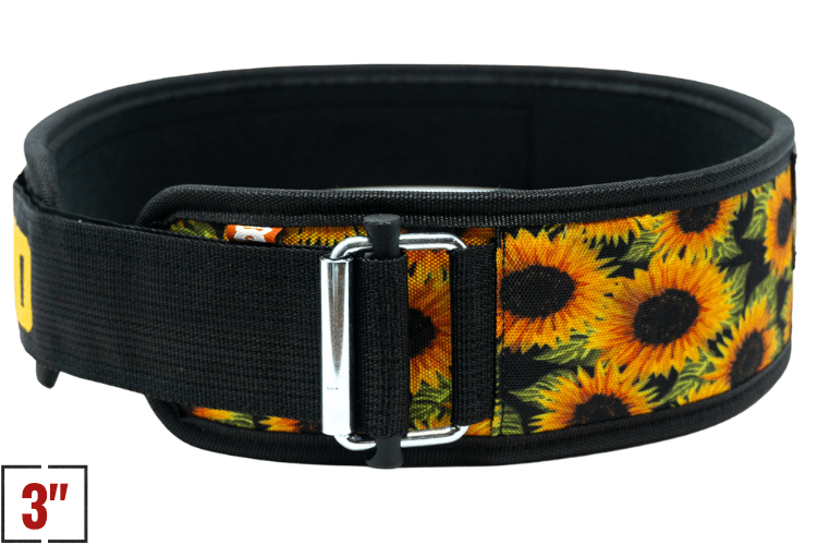 3" Petite Sunflowers Weightlifting Belt
