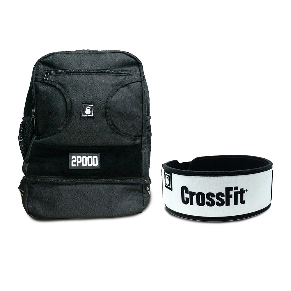 4" Black CrossFit Belt & Backpack Bundle - 2POOD