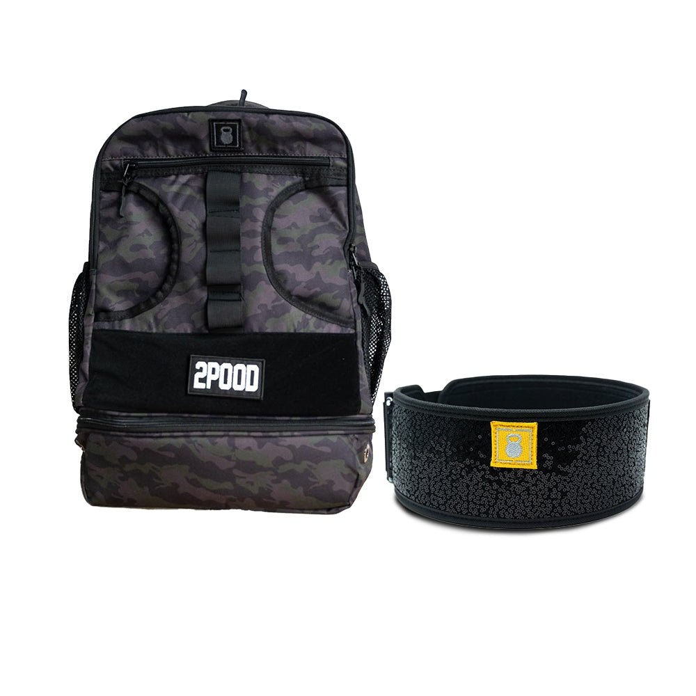 4" Black Magic (sparkle) Belt & Backpack 3.0 Bundle - 2POOD