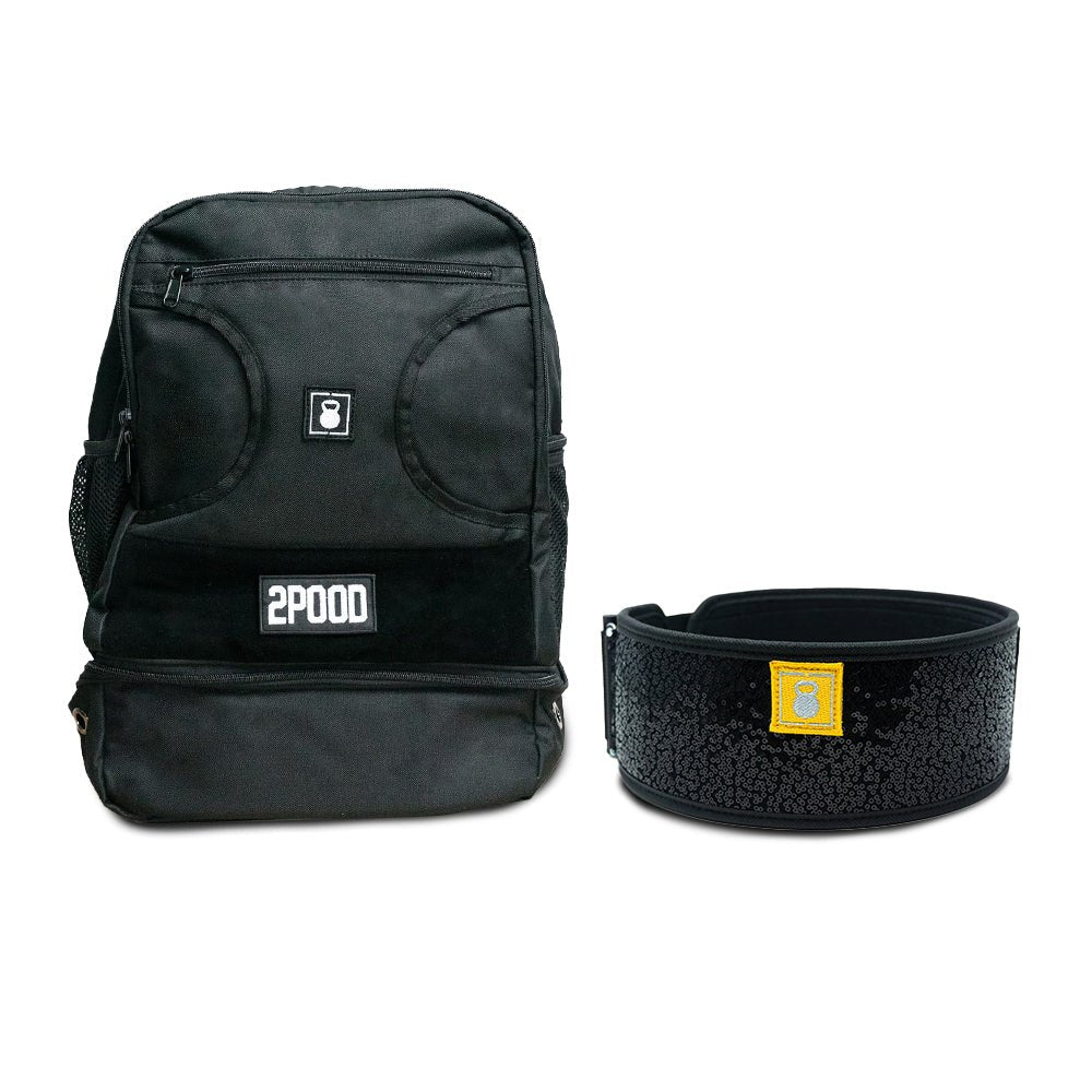4" Black Magic (Sparkle) Belt & Backpack Bundle - 2POOD