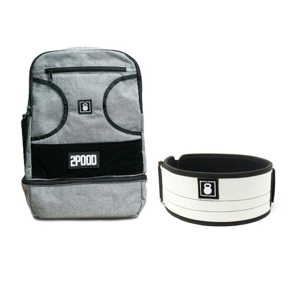 4&quot; Black Tie Belt &amp; Backpack Bundle - 2POOD