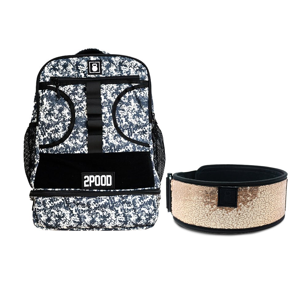 4" Classy Bling Rose Gold Belt & Backpack 3.0 Bundle - 2POOD