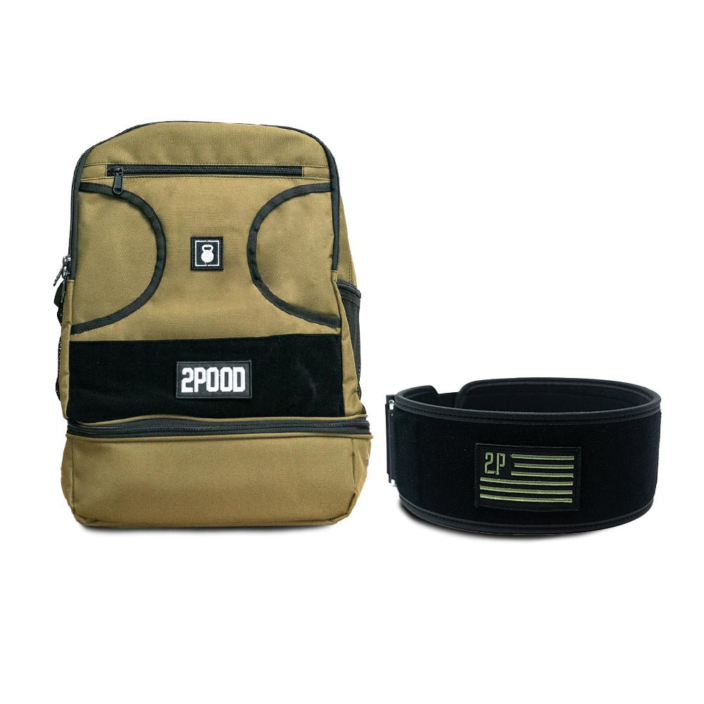 4" Green Velcro Patch Backpack & Belt - 2POOD