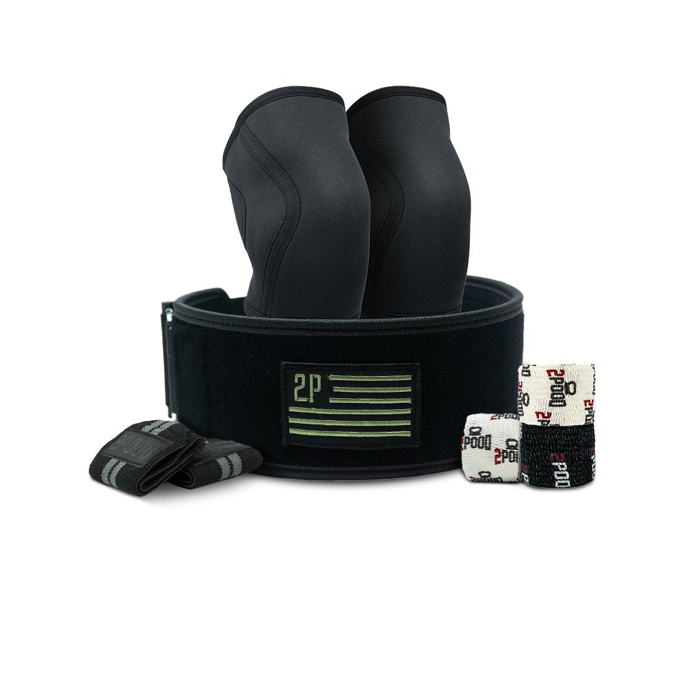 Green Velcro Patch 4" Weightlifting Belt 2POOD