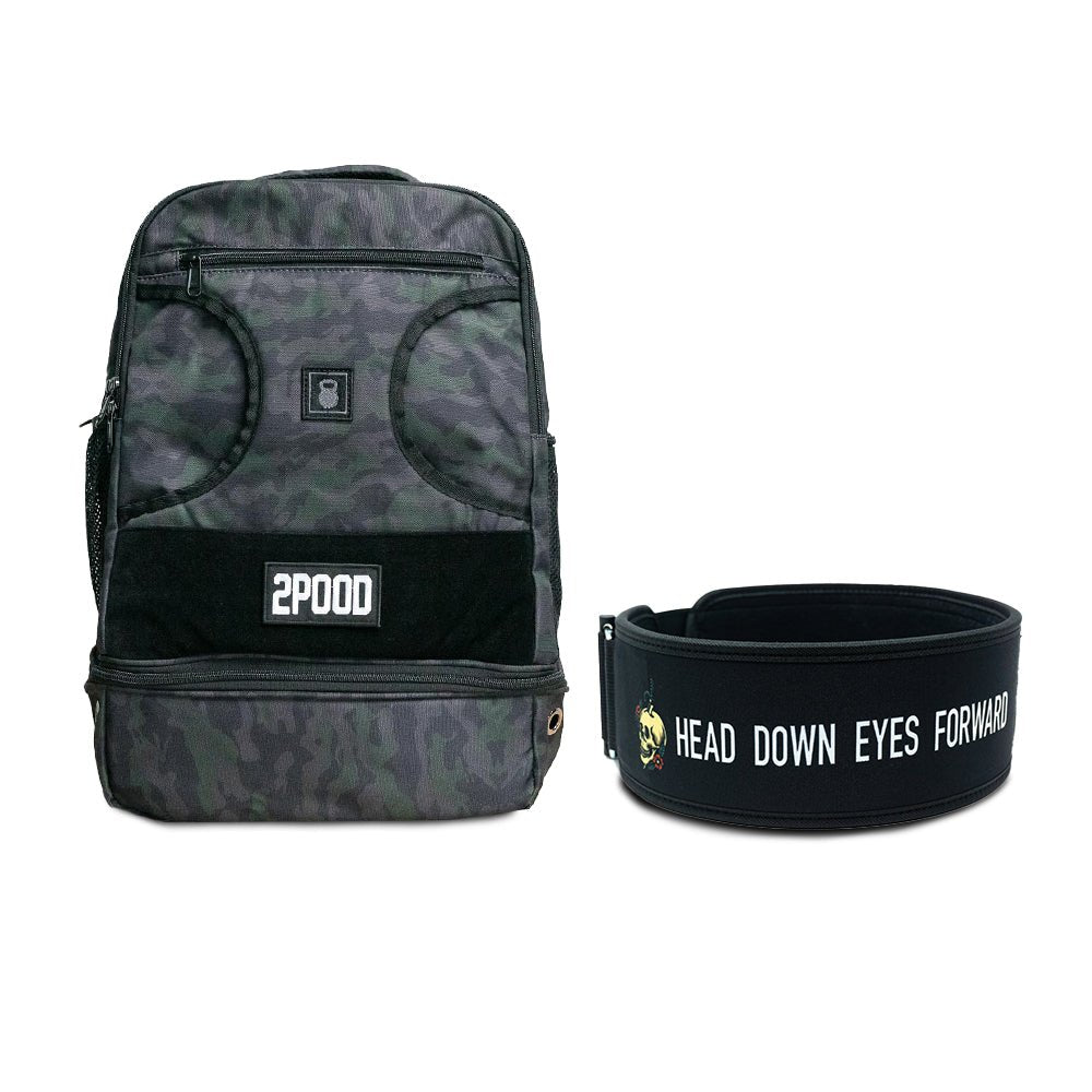 4" Head Down Eyes Forward by Mattie Rodgers Belt & Backpack Bundle - 2POOD