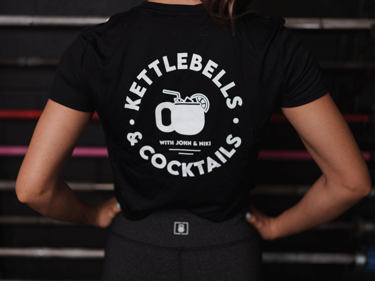 Black Kettlebells and Cocktails Crop Top - 2POOD