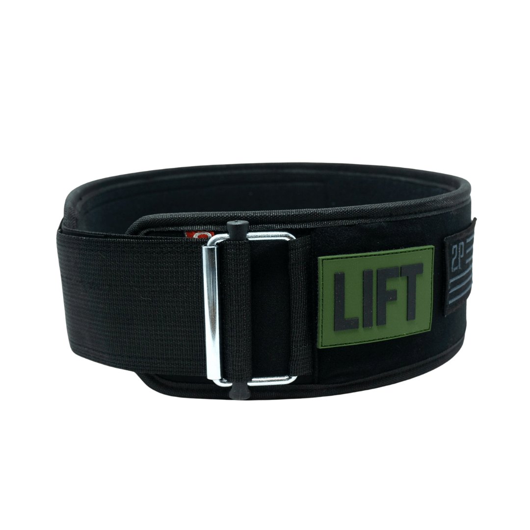 Black Velcro Patch 4&quot; Weightlifting Belt - 2POOD