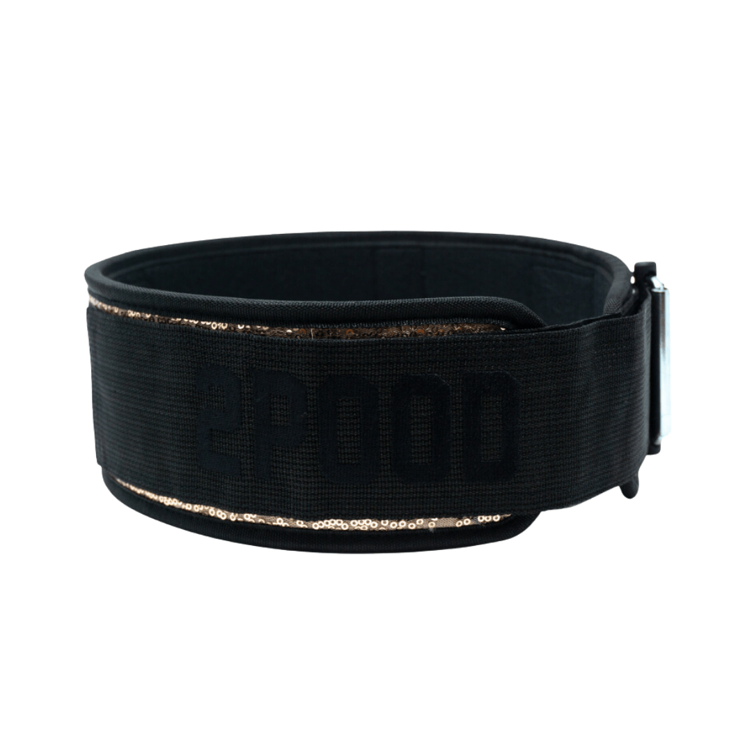Classy Bling Rose Gold 4&quot; Weightlifting Belt - 2POOD