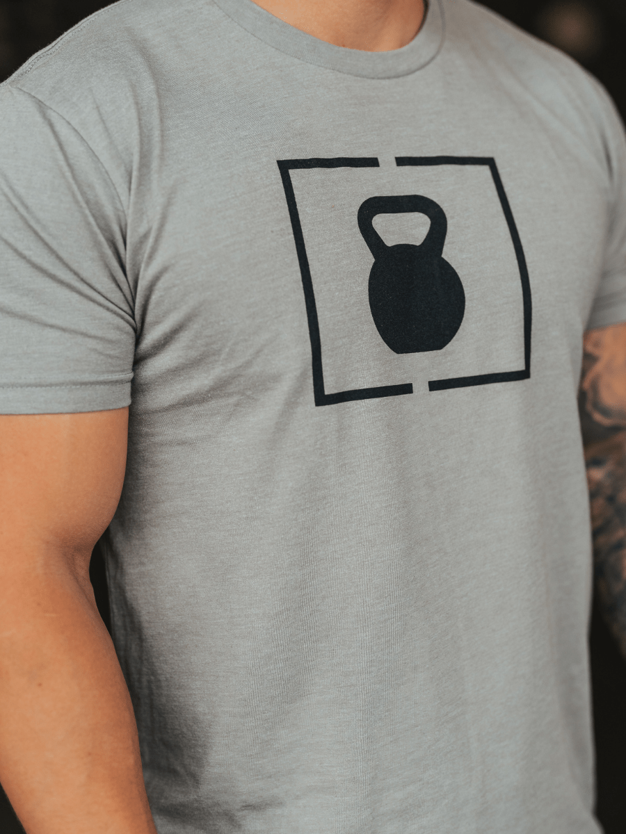 Grey Kettlebell Patch T-Shirt - 2POOD