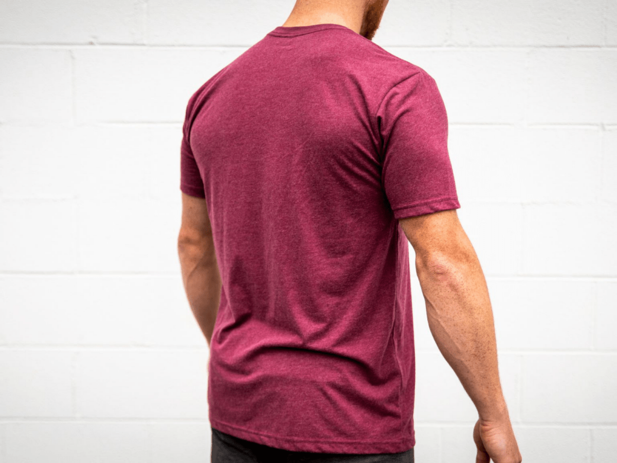 Maroon Kettlebell Patch T-Shirt - 2POOD