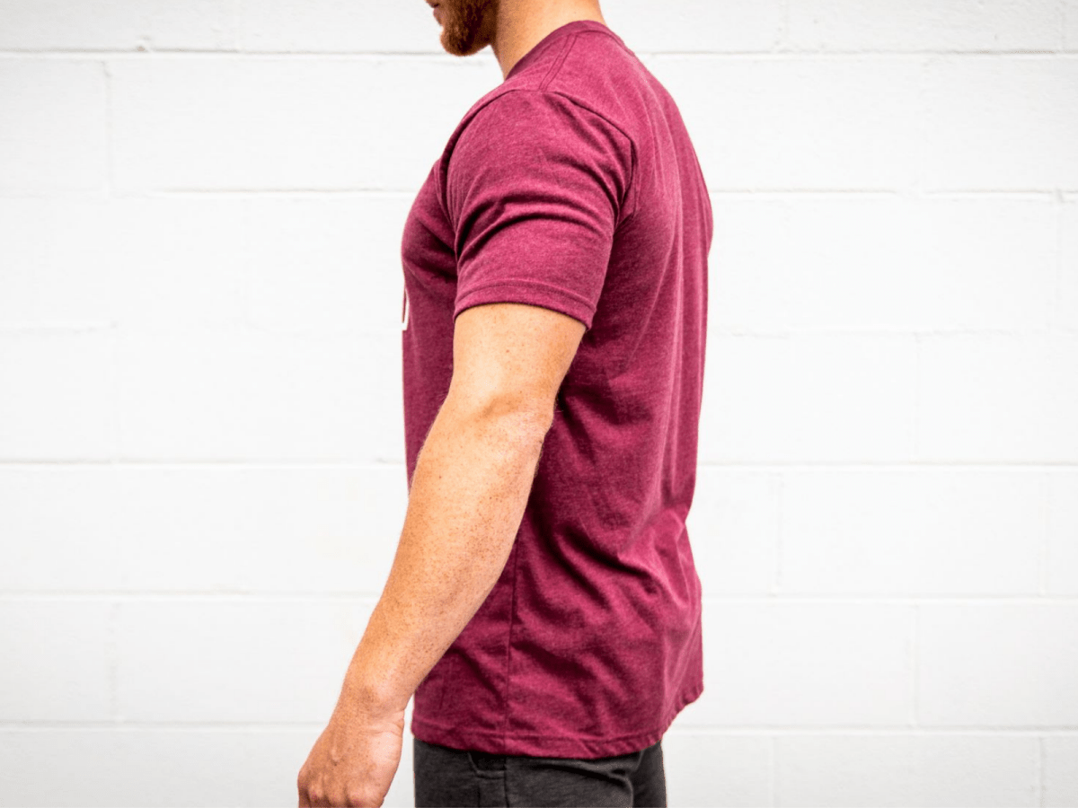 Maroon Kettlebell Patch T-Shirt - 2POOD
