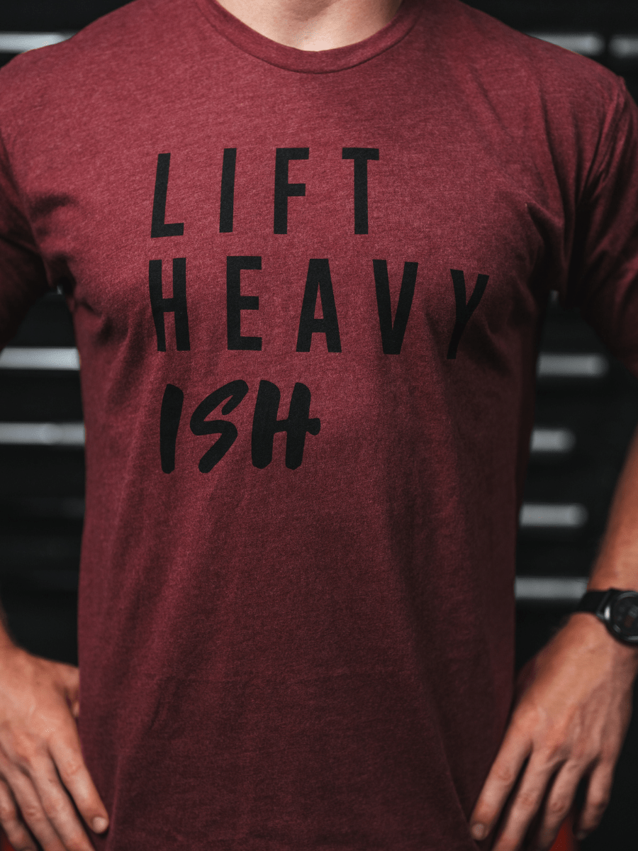 Maroon Lift Heavy Ish T Shirt 2POOD