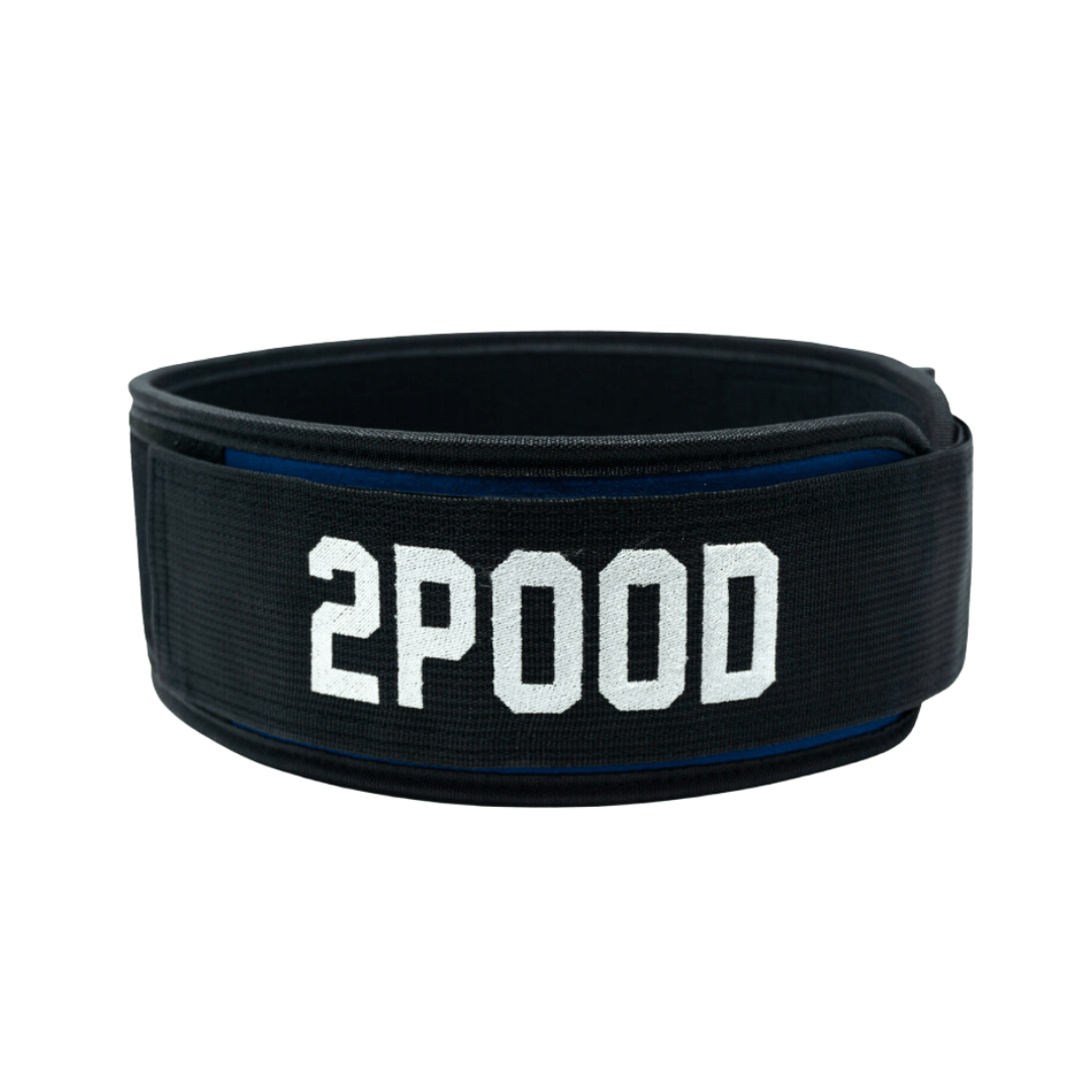 Navy Velcro Patch 4&quot; Weightlifting Belt - 2POOD